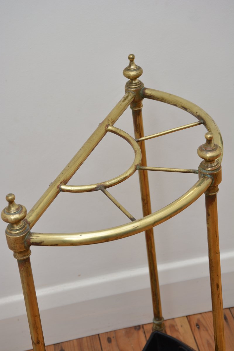Original Antique Victorian Umbrella Stand in Brass - Image 7